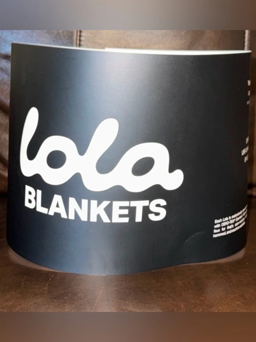 lola Black and White Blanket Packaging